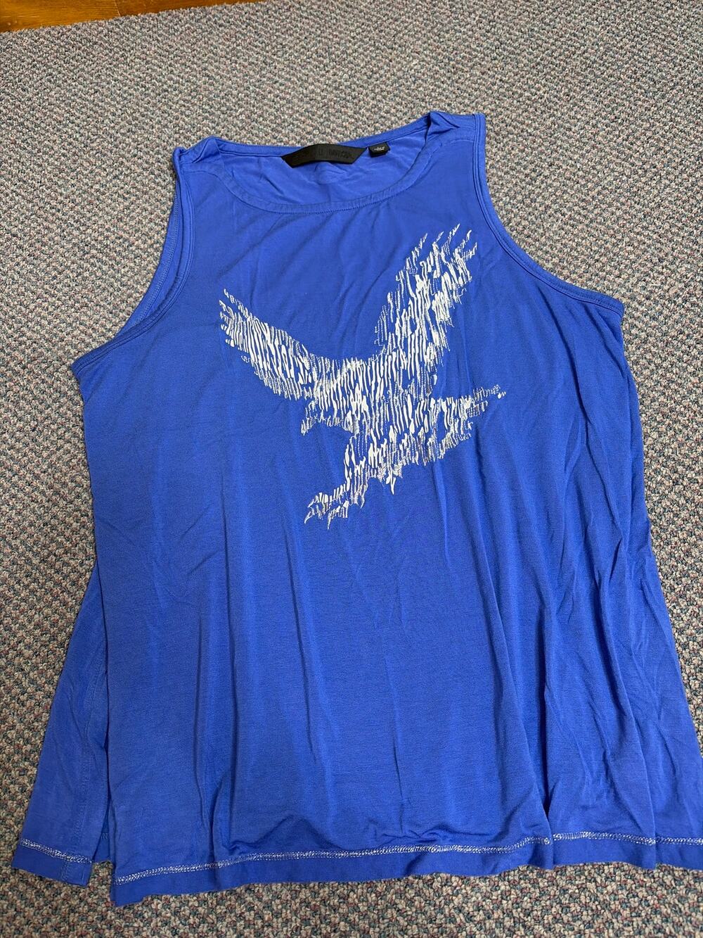 Harley Davidson Blue Textured Tank Large